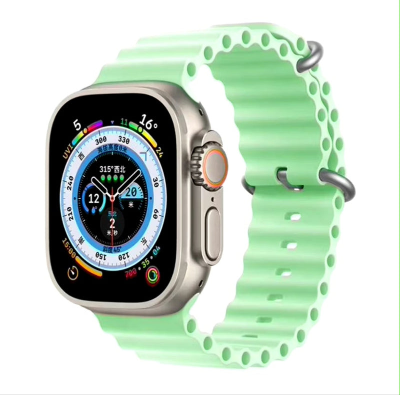 Pulseira Ocean Verde Claro Para Smartwatch Séries Ultra 49mm